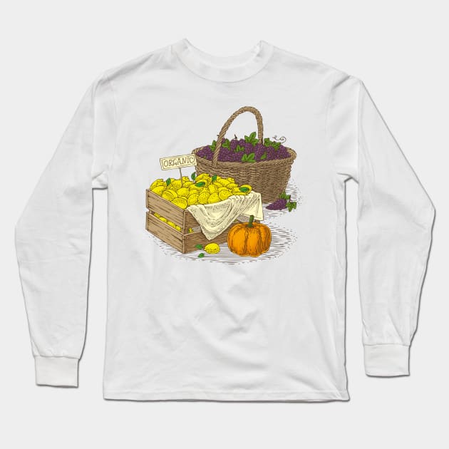 Autumn Harvest Long Sleeve T-Shirt by deepfuze